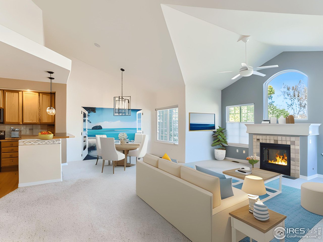 4159 Da Vinci Drive Longmont, CO 80503 - Photo 5 of 32 a living room with furniture and a fireplace