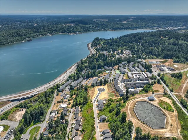 view of a lake with outdoor space