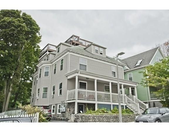 a front view of a building