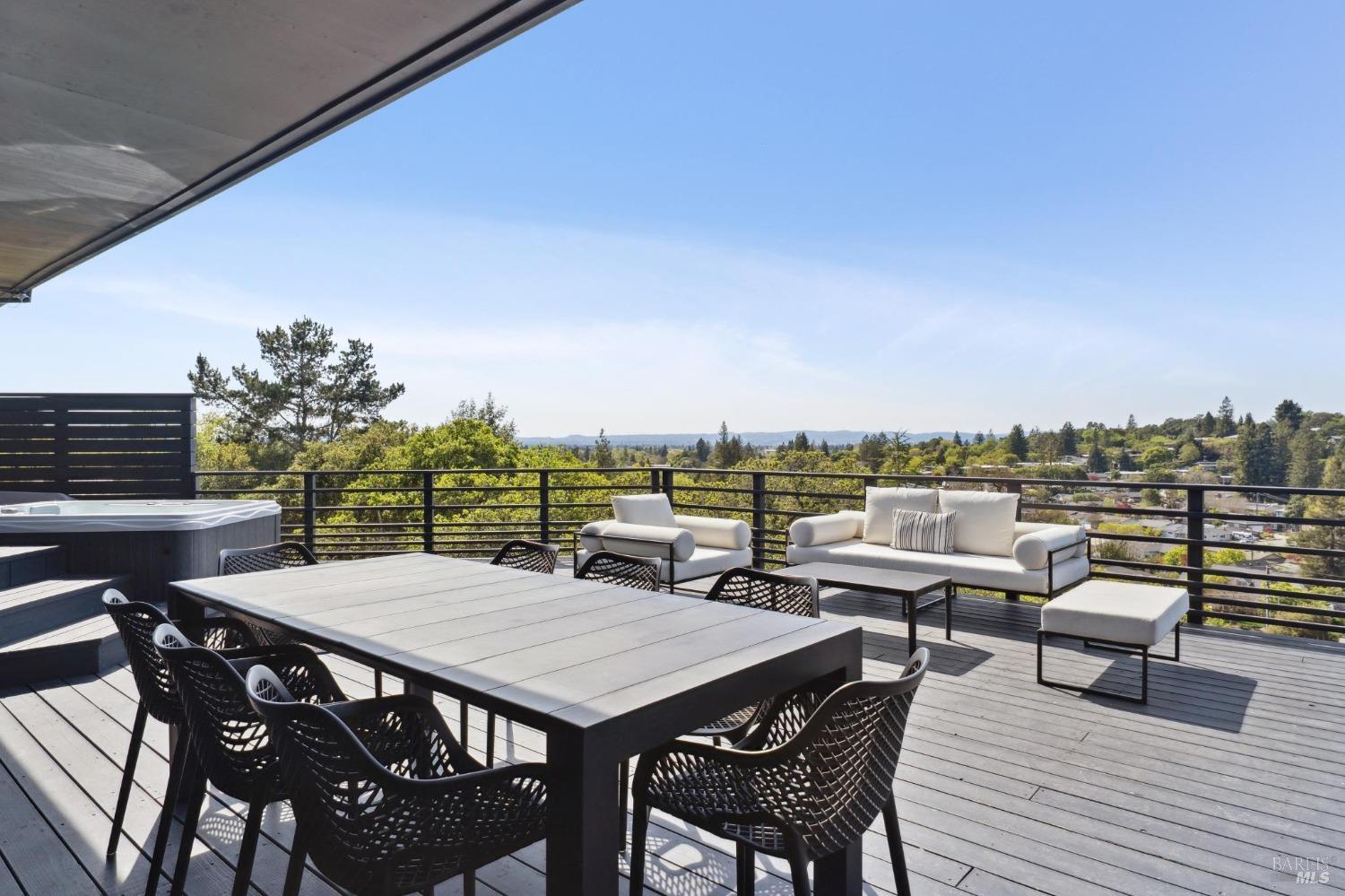 3485 Ridgeview Drive Santa Rosa, CA 95404 - Photo 43 of 63 a terrace with outdoor seating and wooden floor