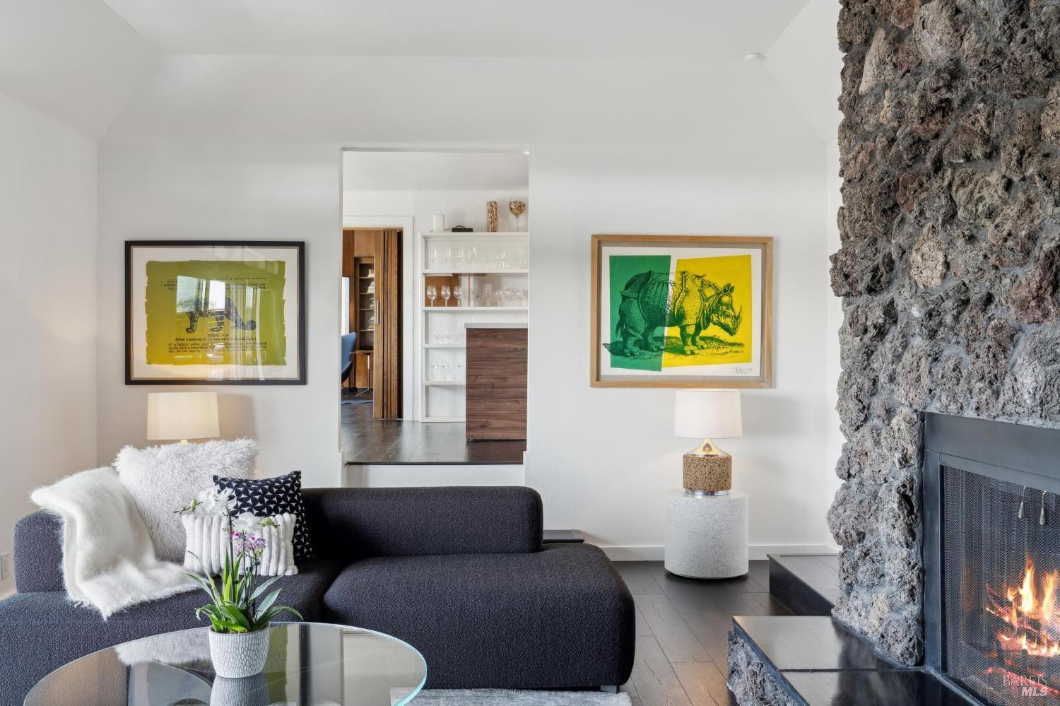 3485 Ridgeview Drive Santa Rosa, CA 95404 - Photo 10 of 63 a living room with furniture and a fireplace