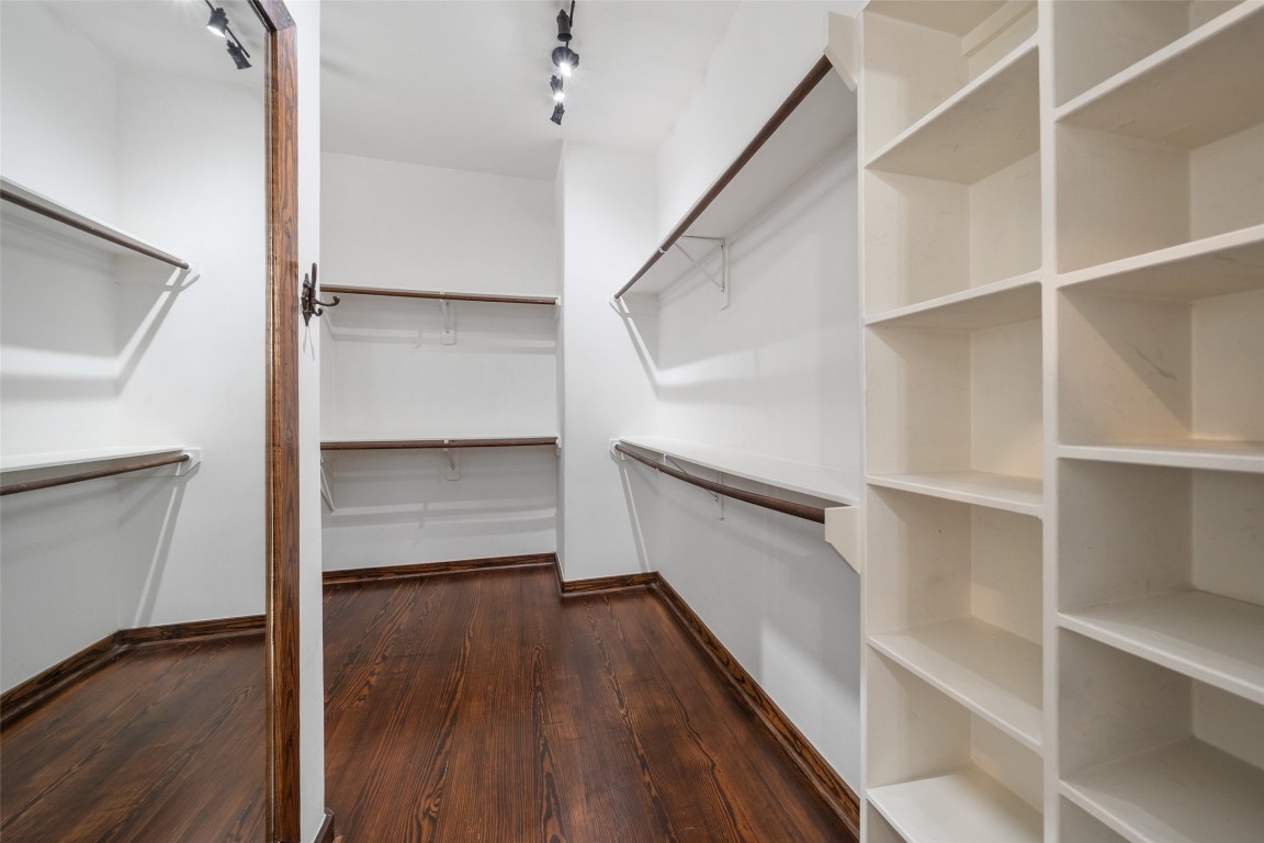 2601 Bevis Street, Unit E Houston, TX 77008 - Photo 27 of 47 Generously sized walk-in closet with built-in
shelving, multiple hanging areas, and ample
storage space. Thoughtfully designed to keep
everything organized and easily accessible.