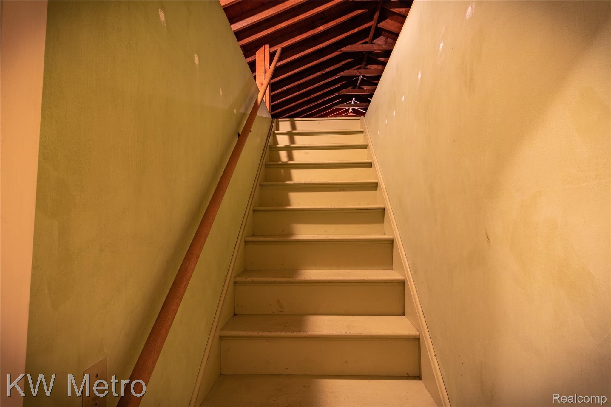30 Willison Road Grosse Pointe, MI 48236 - Photo 34 of 37 Stairs Leading to Well-Lit Attic