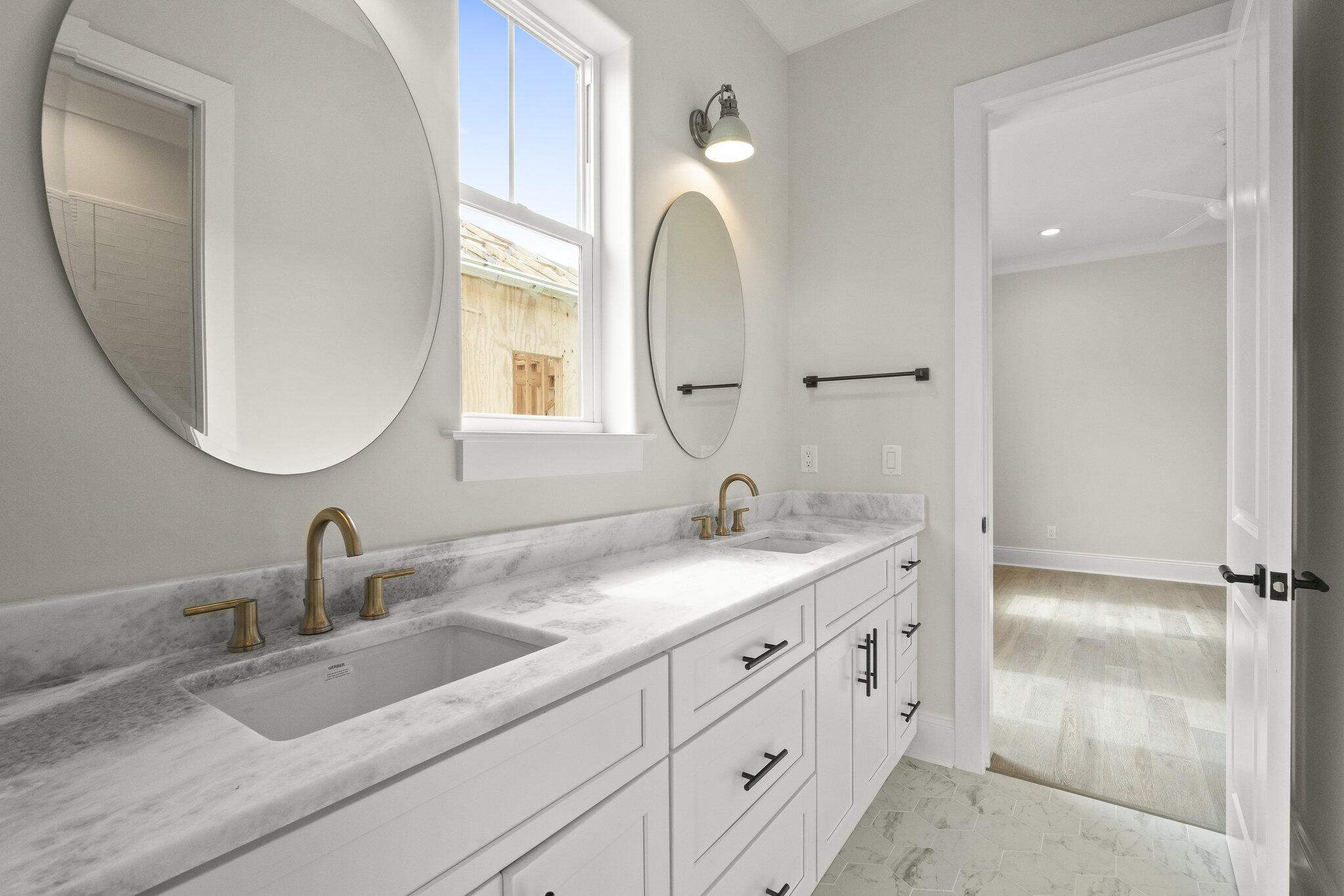 25 Sunset Key Inlet Beach, FL 32461 - Photo 24 of 32 a bathroom with double vanity sink and a mirror