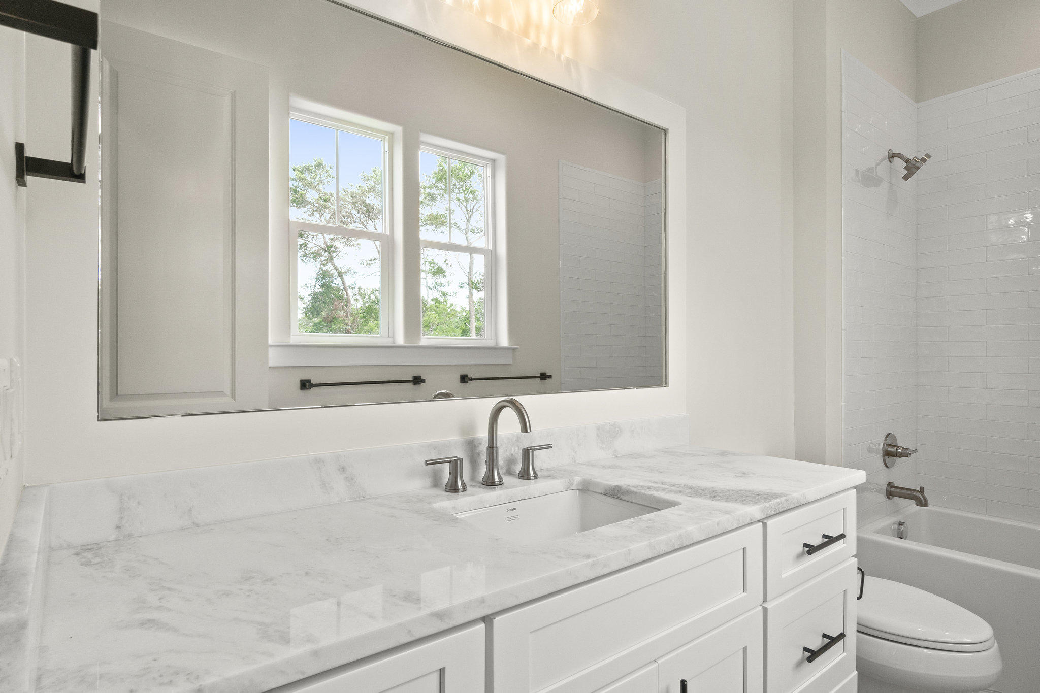 25 Sunset Key Inlet Beach, FL 32461 - Photo 29 of 32 a bathroom with a granite countertop sink toilet and a bathtub