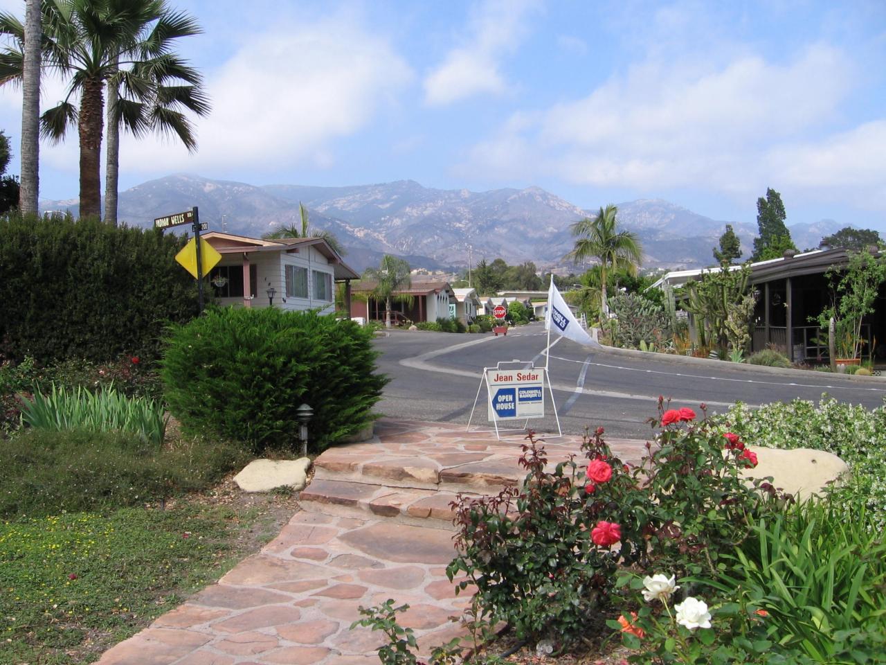340 Old Mill Road, Unit 181 Santa Barbara, CA 93110 - Photo 14 of 20 an aerial view of a house with a yard and potted plants
