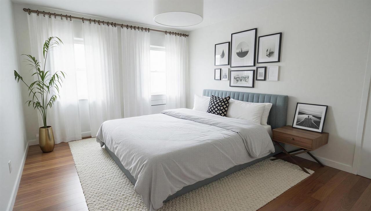 6010 Boulevard East, Unit 54 West New York, NJ 07093 - Photo 11 of 20 a bedroom with a bed and a window