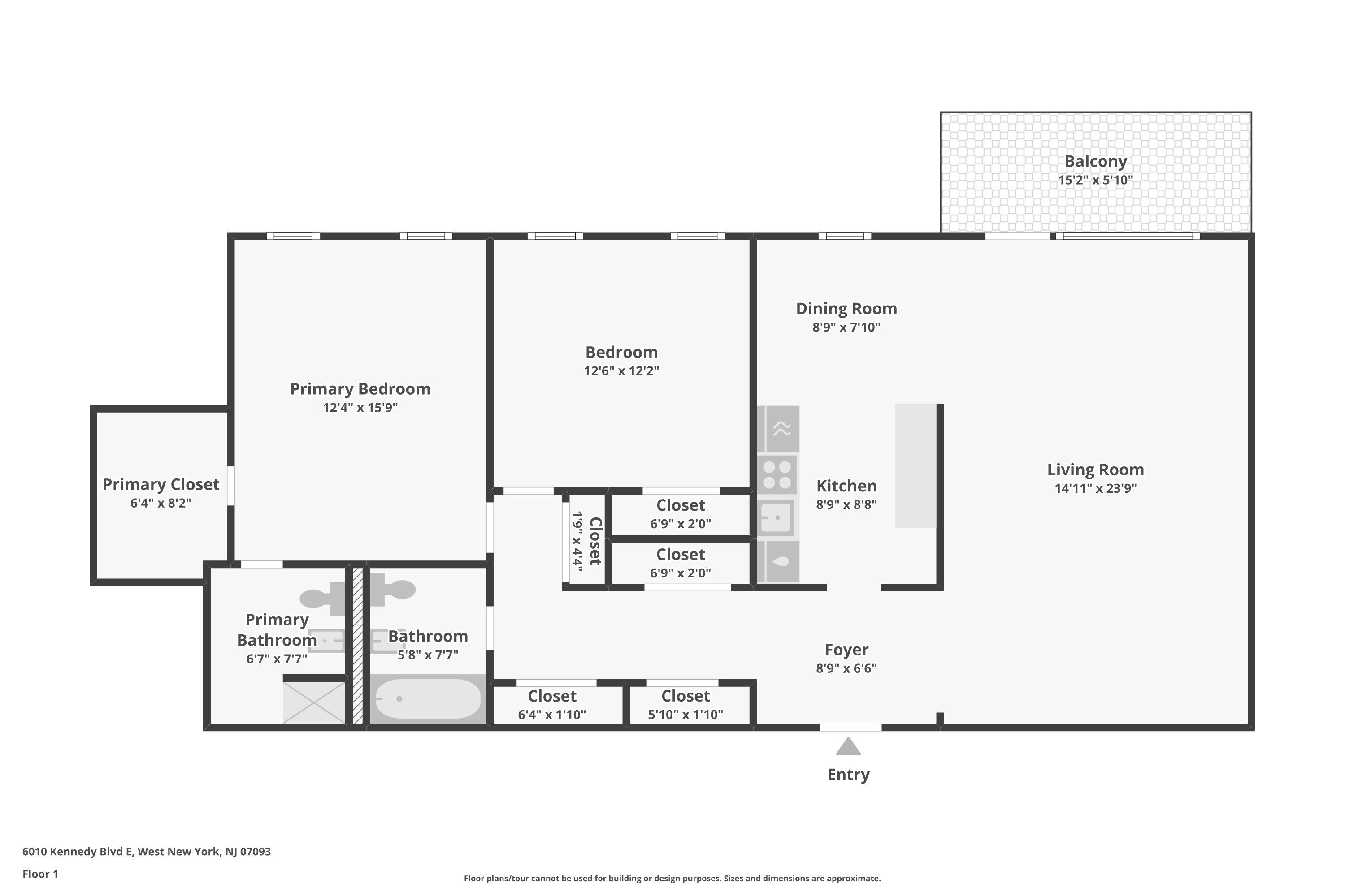 6010 Boulevard East, Unit 54 West New York, NJ 07093 - Photo 3 of 20 a picture of a floor plan