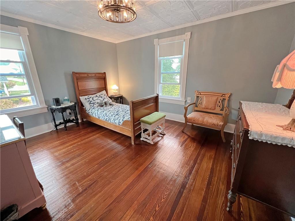 203 Delafayette Street Perryopolis, PA 15473 - Photo 23 of 37 The second bedroom also features a new ceiling and original wood flooring.