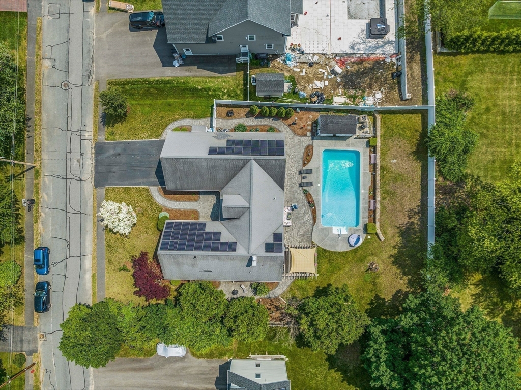 12 Richard Road Natick, MA 01760 - Photo 39 of 42 an aerial view of a house with swimming pool garden and patio