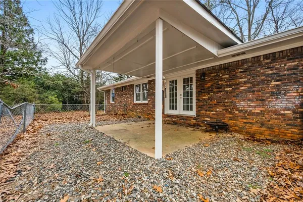 front view of a house with a door