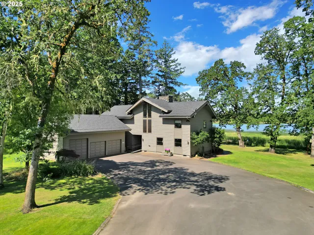 a house that has a tree in front of the house