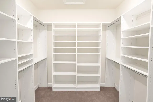 a view of room with empty empty racks