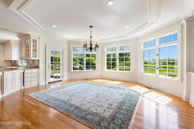 a view from a balcony with chairs