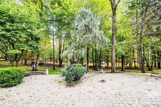a view of road with trees