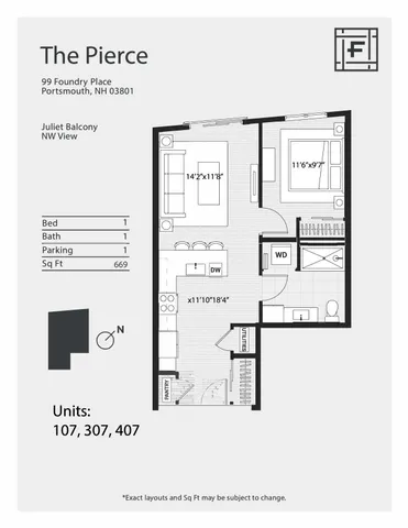 $555,000 | 99 Foundry Place, Unit 207, Portsmouth, NH 03801