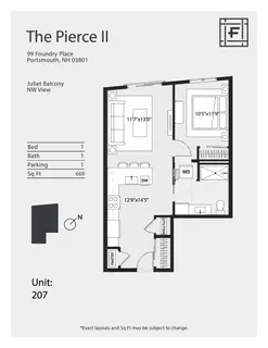 $555,000 | 99 Foundry Place, Unit 207, Portsmouth, NH 03801
