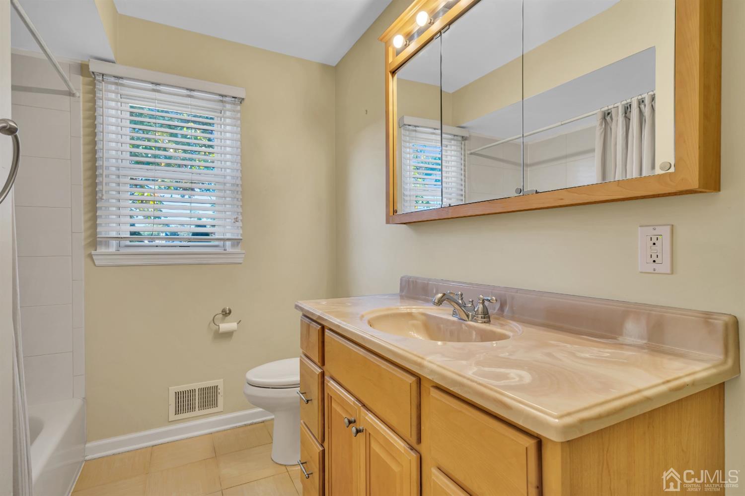 39 Latham Circle Sayreville, NJ 08859 - Photo 14 of 31 a bathroom with a sink a toilet and a mirror