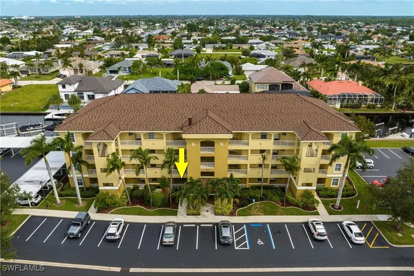 an aerial view of multiple houses