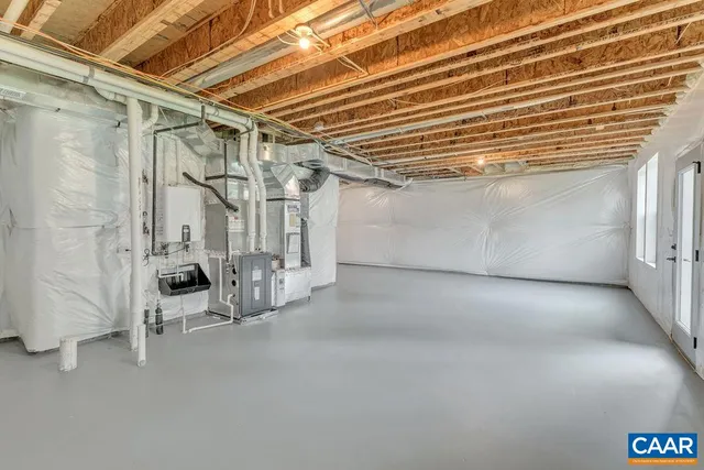 a view of a room with stairs