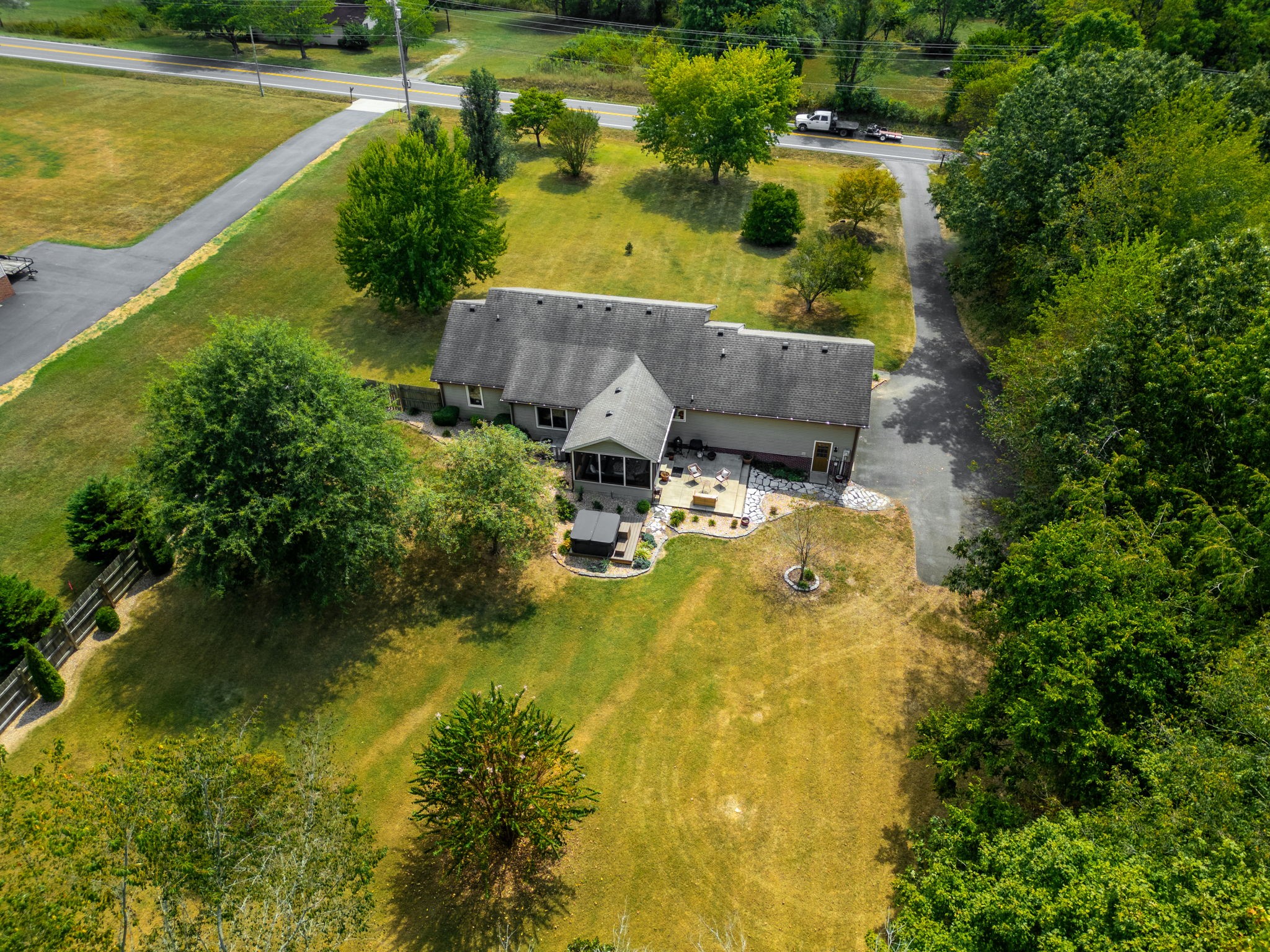 4926 Mt Zion Road Springfield, TN 37172 - Photo 43 of 48 an aerial view of house with yard swimming pool and outdoor seating