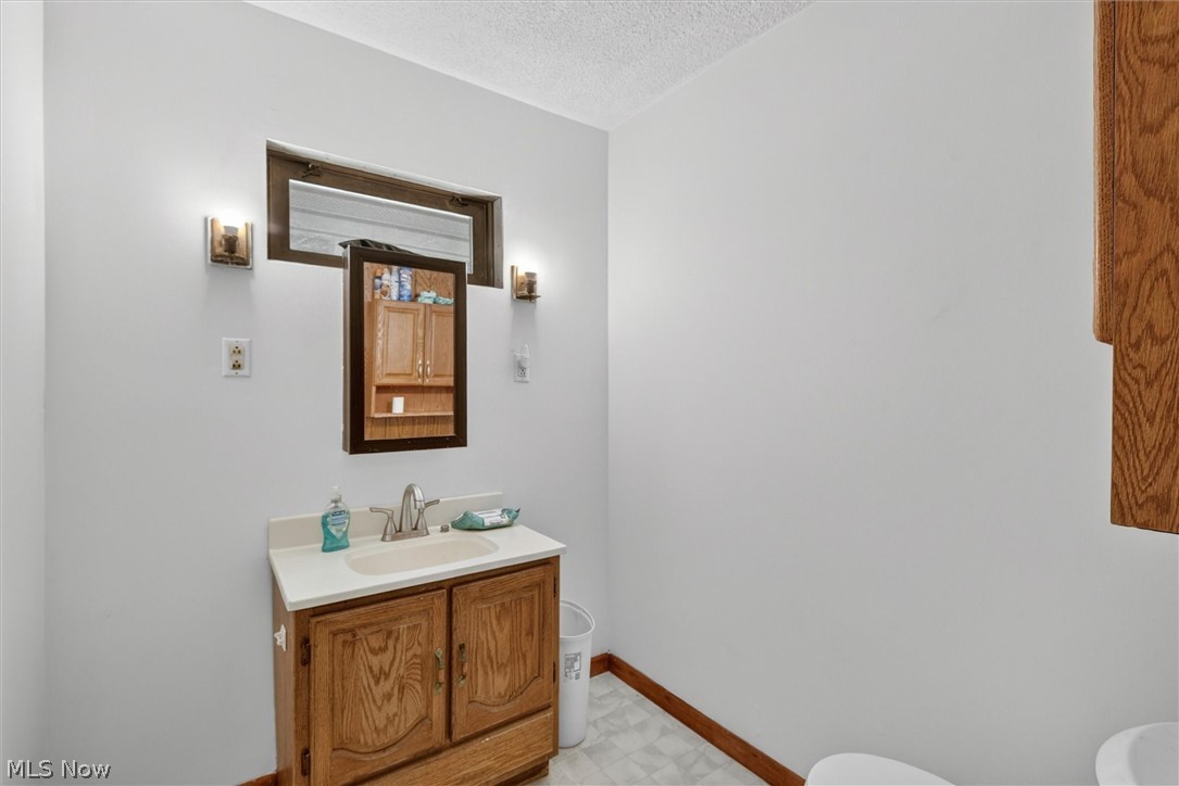1526 Stevenson Road Ashtabula, OH 44004 - Photo 17 of 50 Bathroom vanity with a light wood-finish cabinet, integrated sink, and brushed nickel faucet