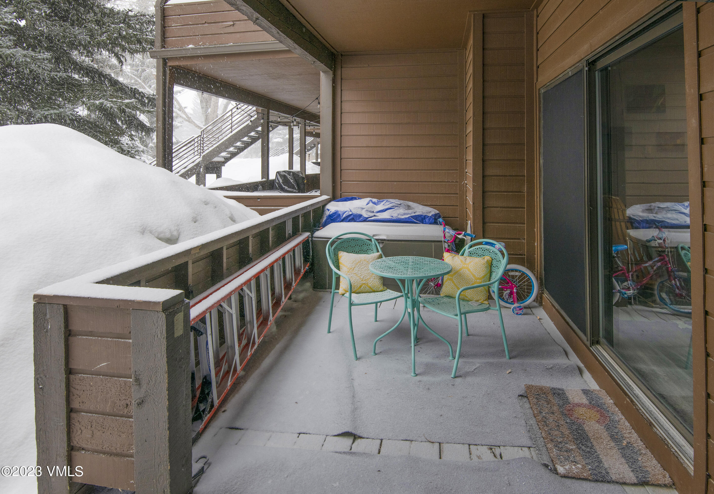 280 Gopher Road, Unit E29 Eagle-Vail, CO 81620 - Photo 12 of 22 a view of balcony with furniture and barbeque oven