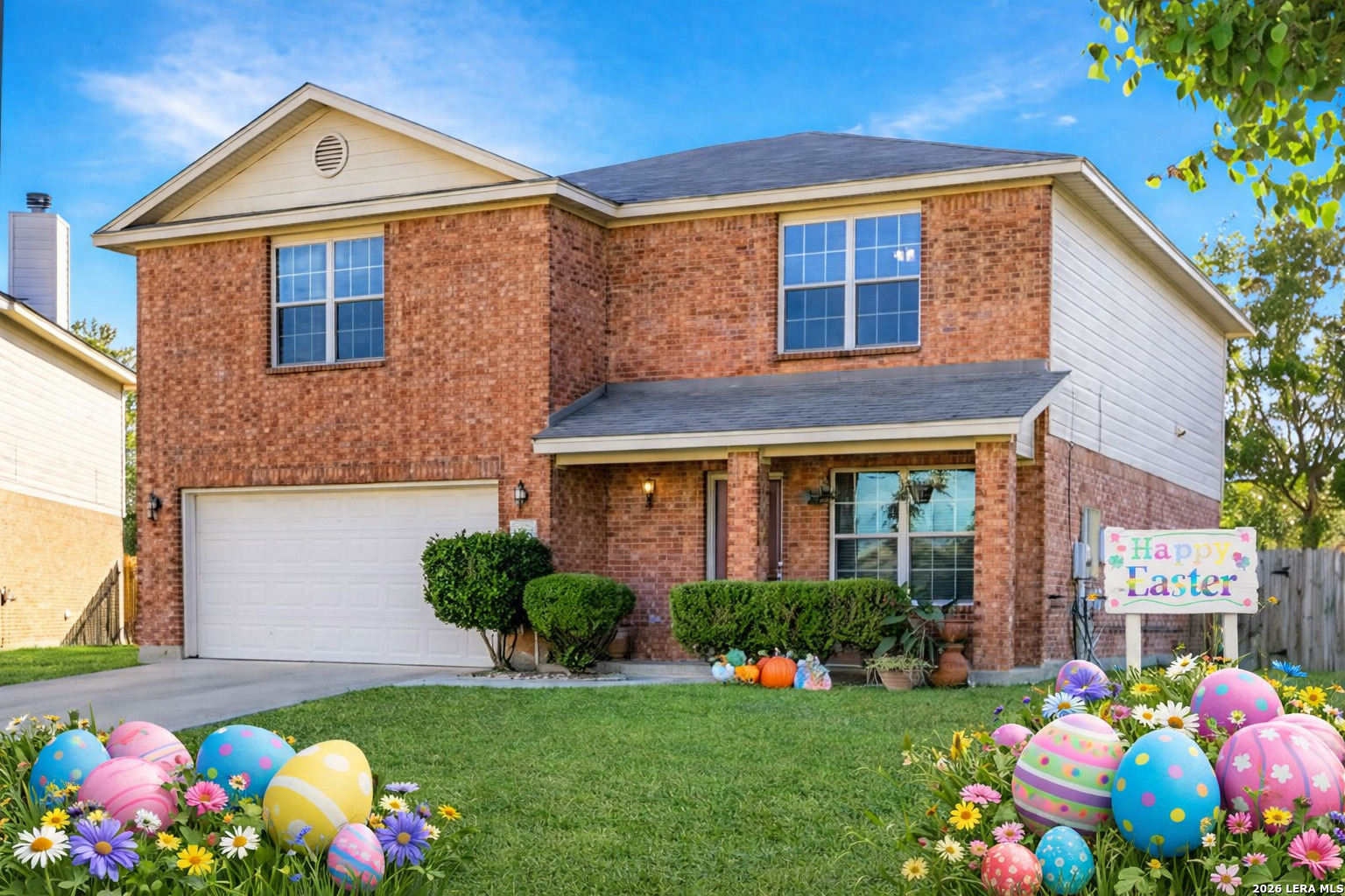 133 Falling Sun Cibolo, TX 78108 - Photo 2 of 28 a front view of house with an outdoor space and fountain