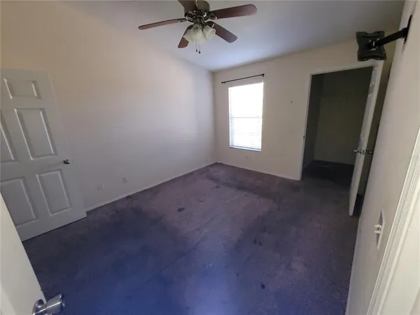an empty room with a window