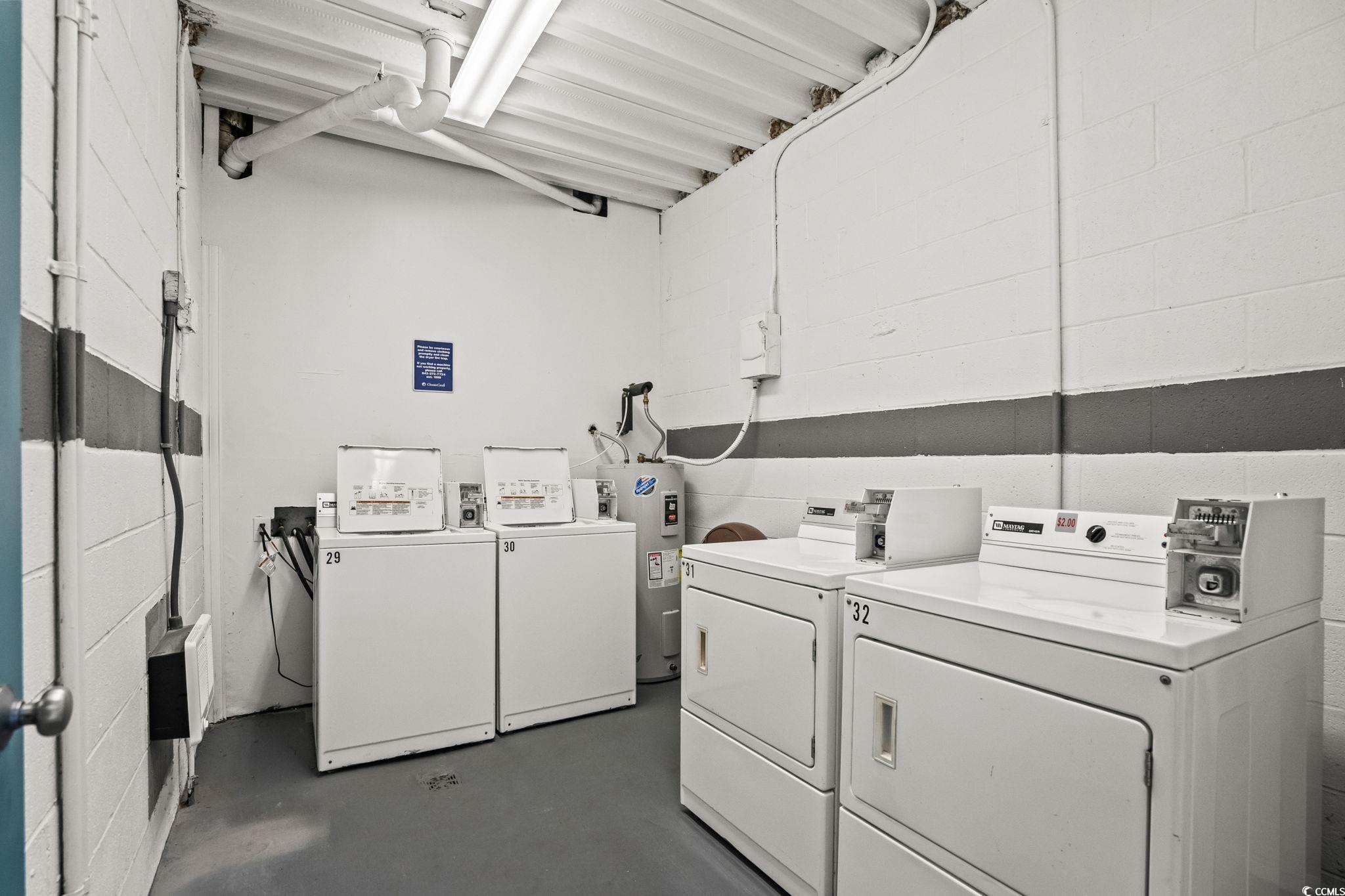 415 Ocean Creek Drive, Unit 2346 Myrtle Beach, SC 29572 - Photo 26 of 40 Communal laundry room conveniently located on same floor as unit 2346.