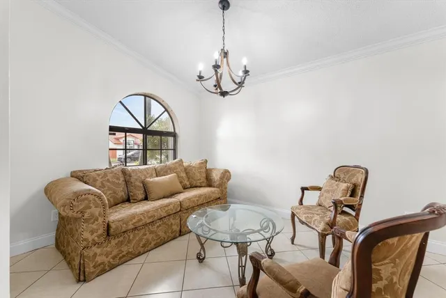 a view of a dining area with furniture