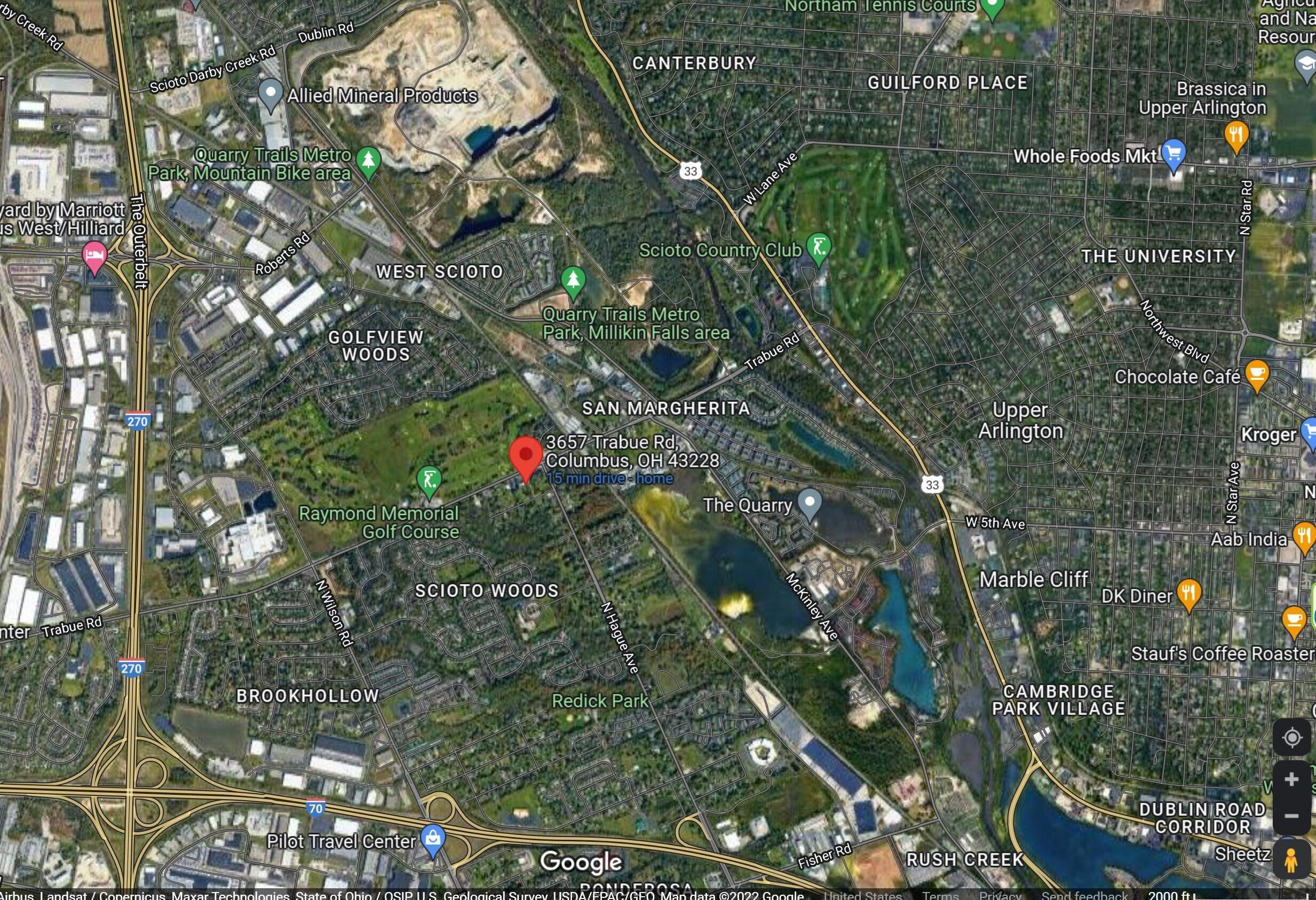 3657 Trabue Road Columbus, OH 43228 - Photo 69 of 73 Google Aerial - Zoomed in to Immediate A
