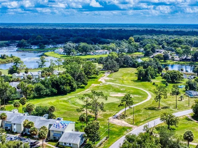 a view of a lush green field