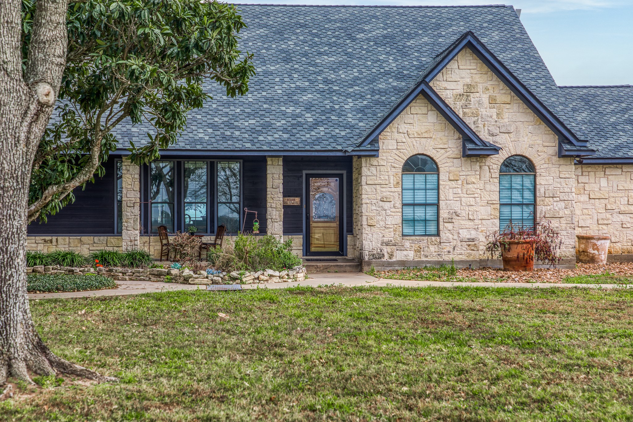 16450 Mathis Road Hockley, TX 77447 - Photo 17 of 39 a front view of house with yard and outdoor seating