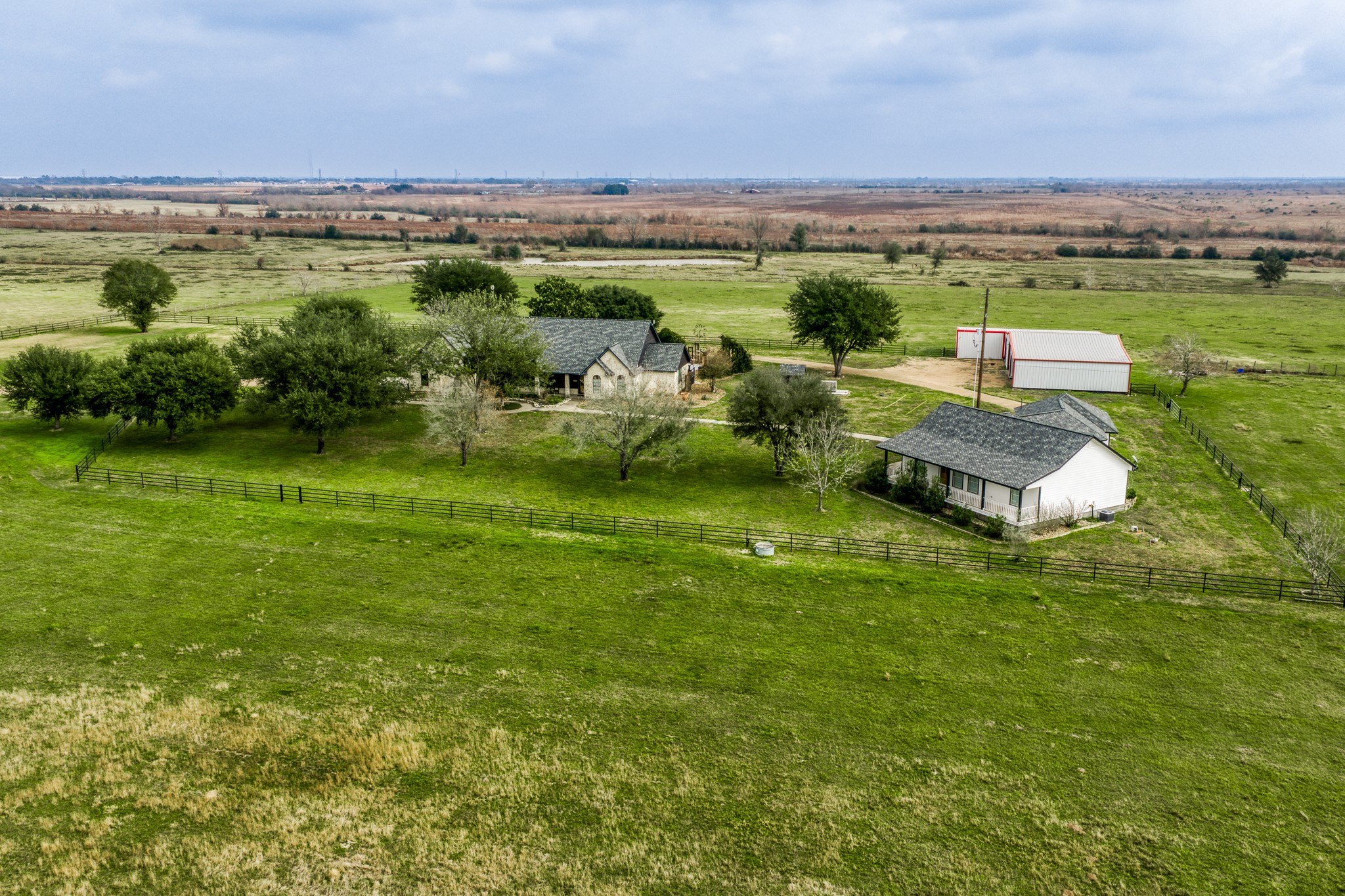 16450 Mathis Road Hockley, TX 77447 - Photo 9 of 39 an aerial view of a house with a garden