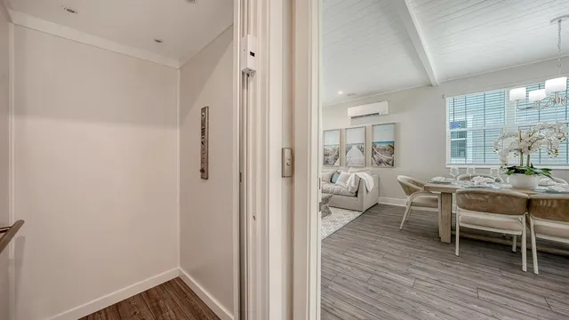 a very nice looking room with a wooden floor