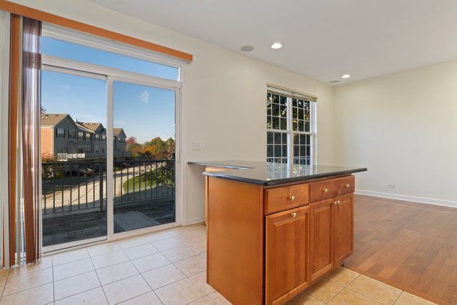 770 Lambert Lane, Unit 966 Bartlett, IL 60103 - Photo 16 of 33 a view of kitchen with granite countertop cabinets and outdoor view