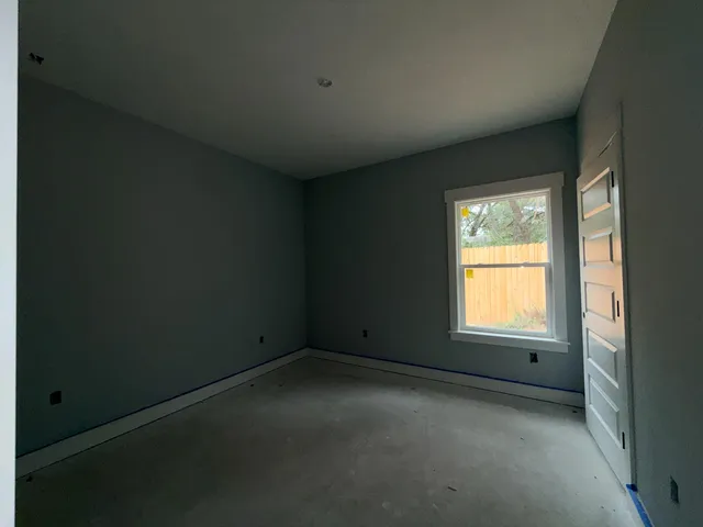 an empty room with a window