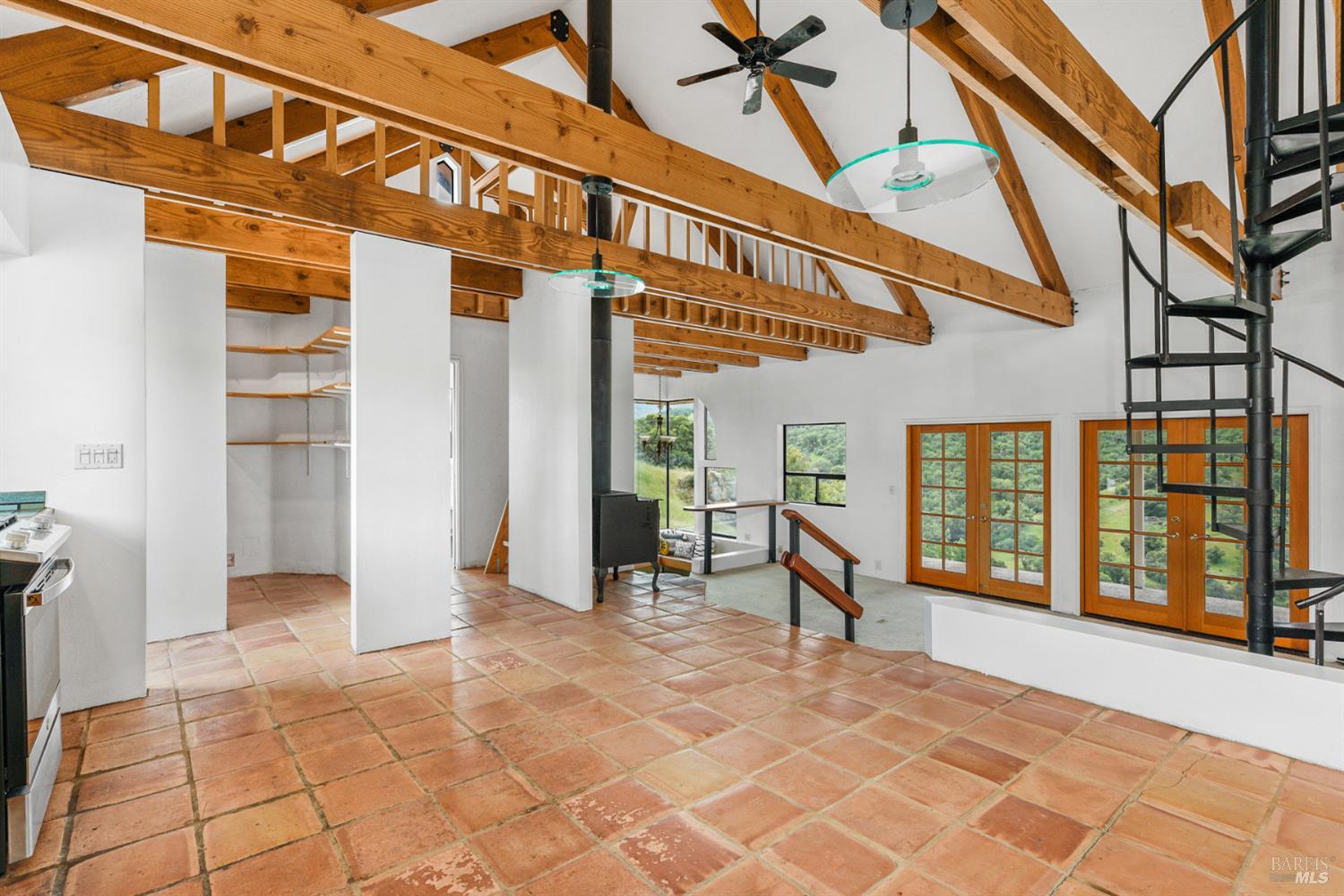 4610 Feliz Creek Road Hopland, CA 95449 - Photo 16 of 44 a view of a building with stairs