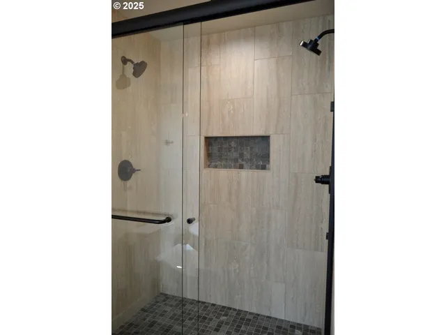 a view of a room with rack on the wall