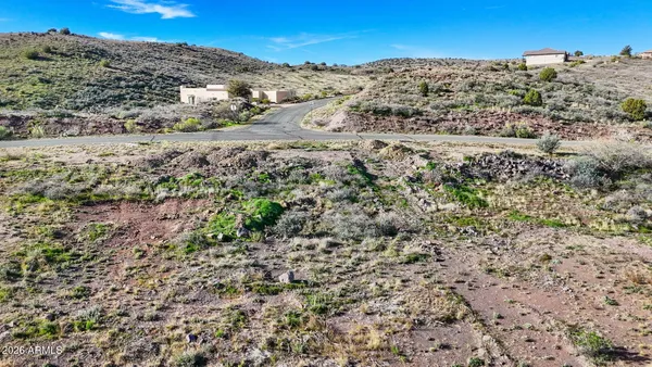 a view of a field with a mountain in the background
