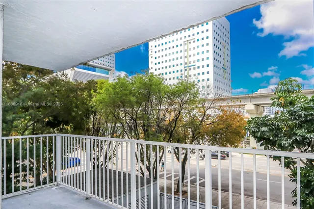 a view of a roof deck
