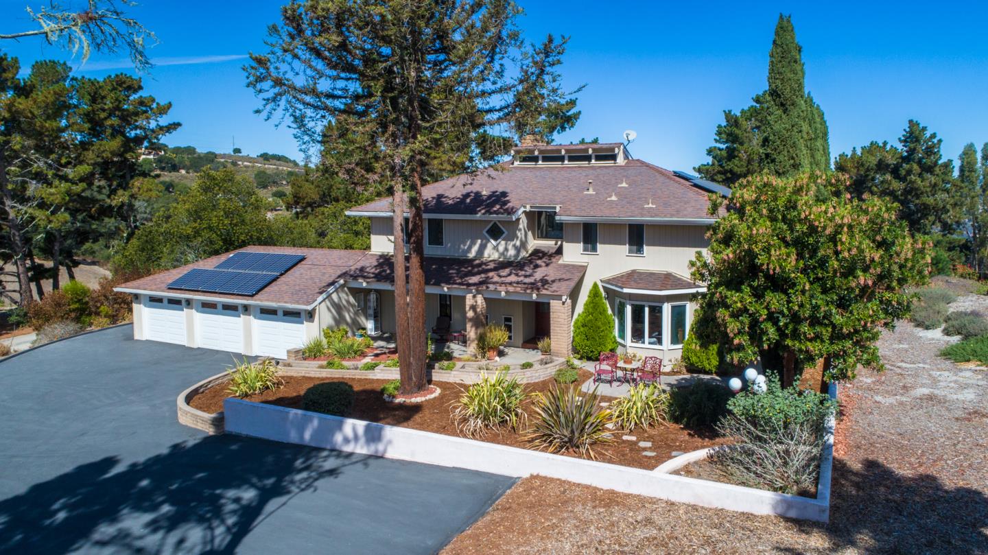 12765 Sundance Lane Carmel Valley, CA 93924 - Photo 34 of 43 an aerial view of a house with garden space and trees