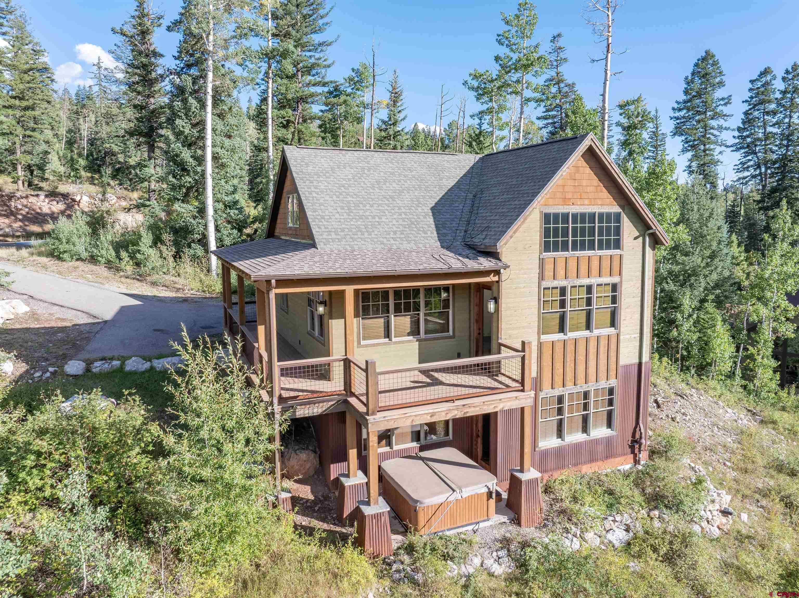 259 Engineer Drive Durango, CO 81301 - Photo 29 of 40 an aerial view of a house with yard and trees