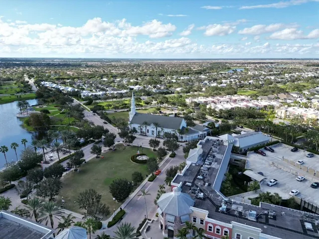 an aerial view of a city