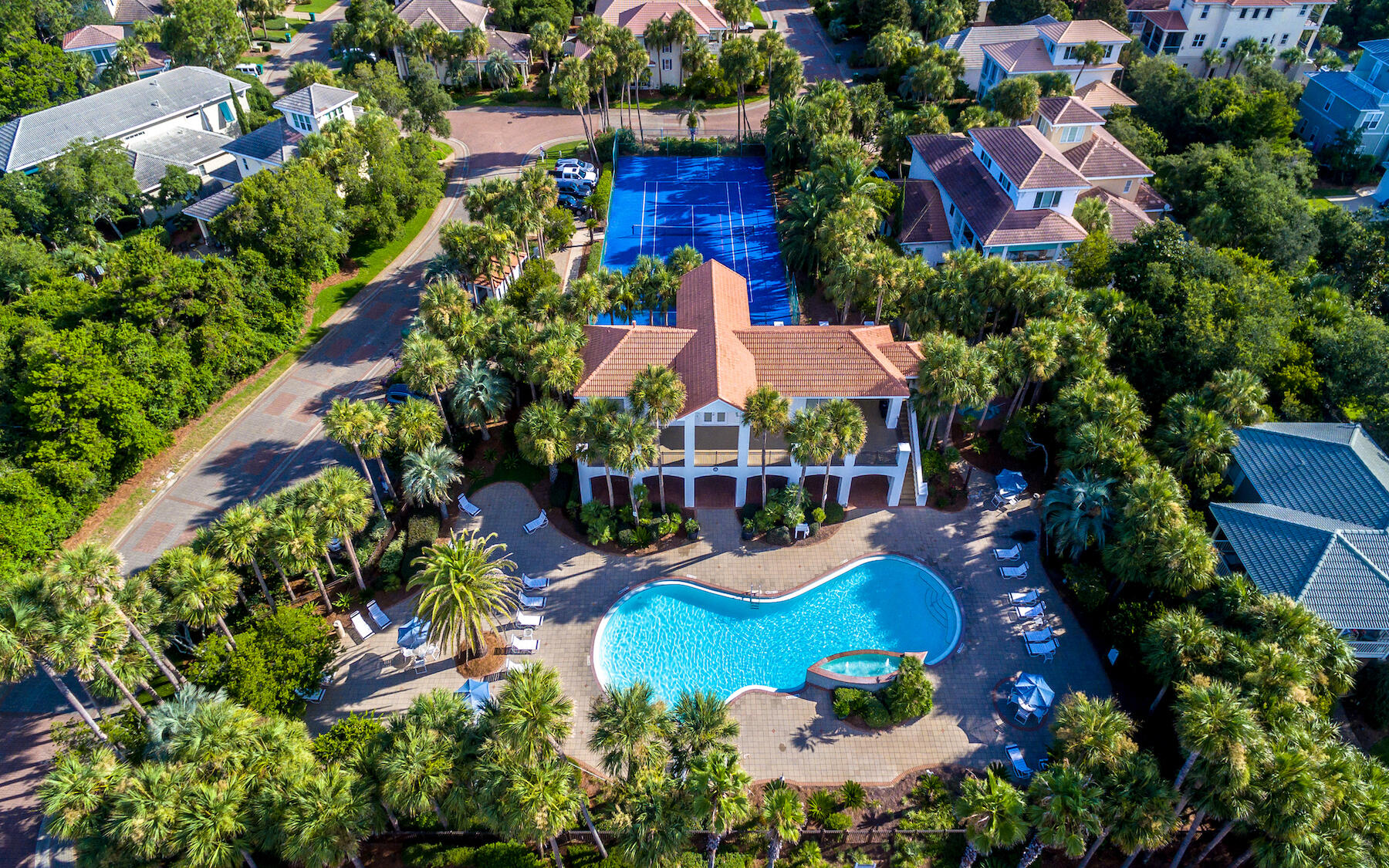 4600 Paradise Isle Destin, FL 32541 - Photo 4 of 8 an aerial view of residential house with outdoor space and swimming pool