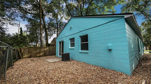 a backyard of a house