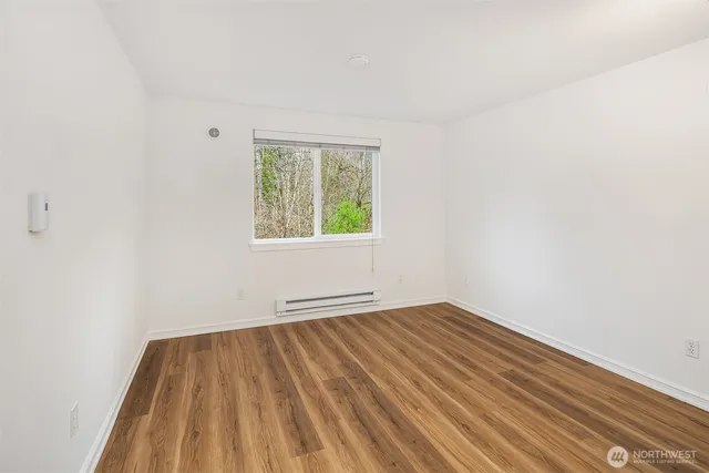 an empty room with a window