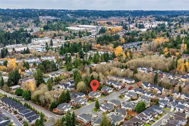 an aerial view of multiple house