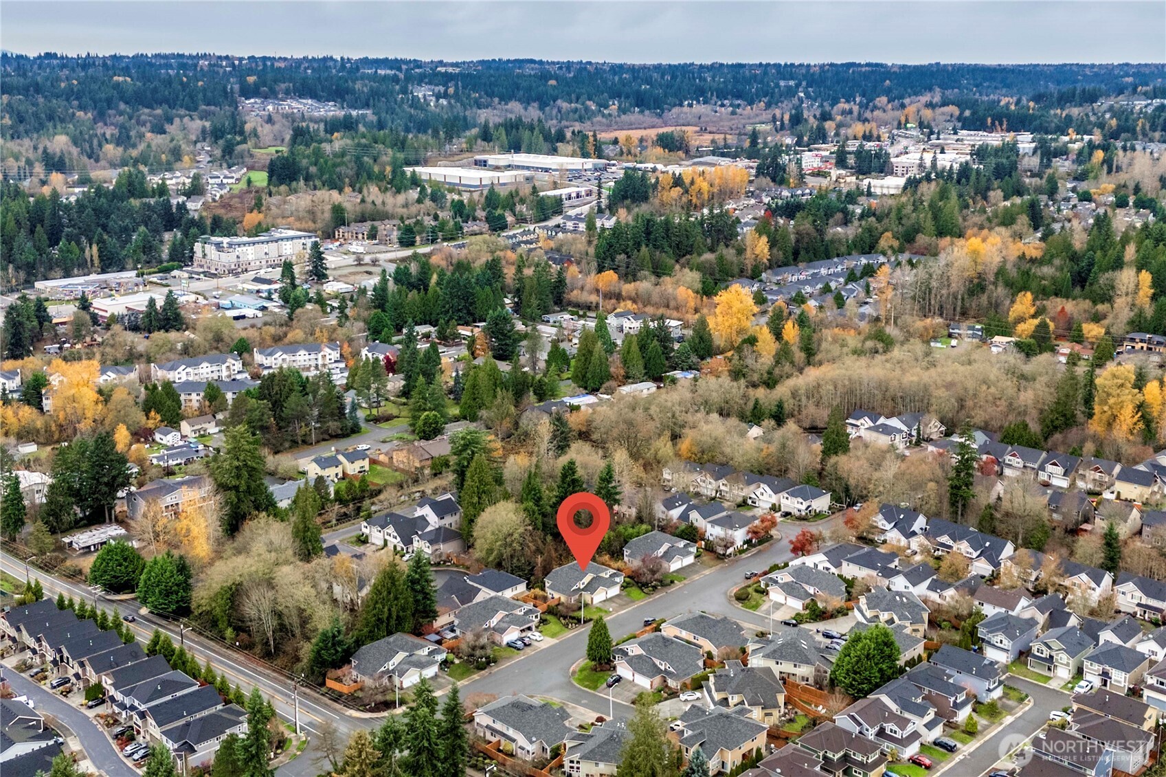 19504 Southeast 24th, Unit B Bothell, WA 98012 - Photo 34 of 34 an aerial view of multiple house